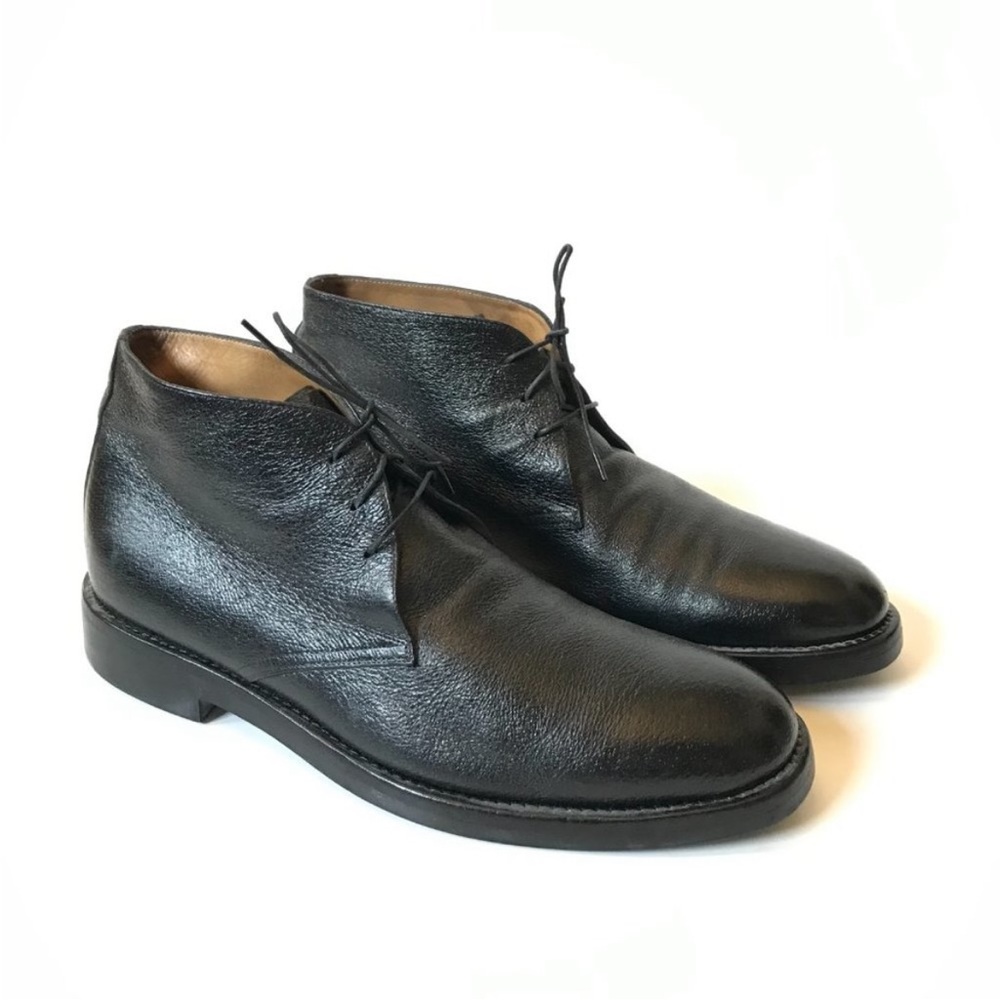 Bally Black Leather Mid Top Chukka Boots 10.5 US